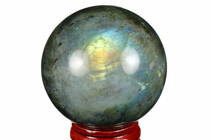 Flashy, Polished Labradorite Sphere - Great Color Play #180606
